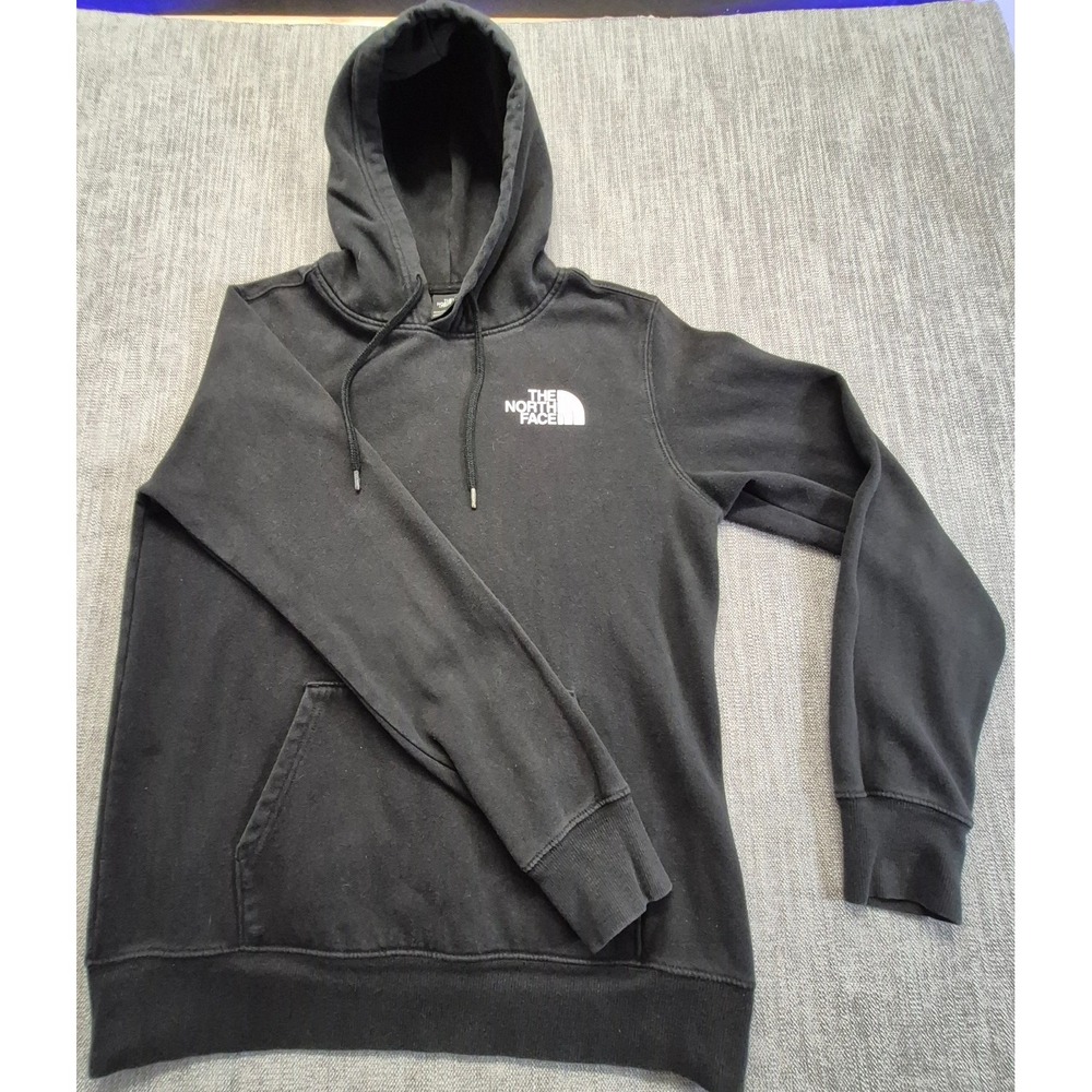 The North Face Men's M Box NSE Pullover Hoodie Black 2 Side Graphics Drawstring